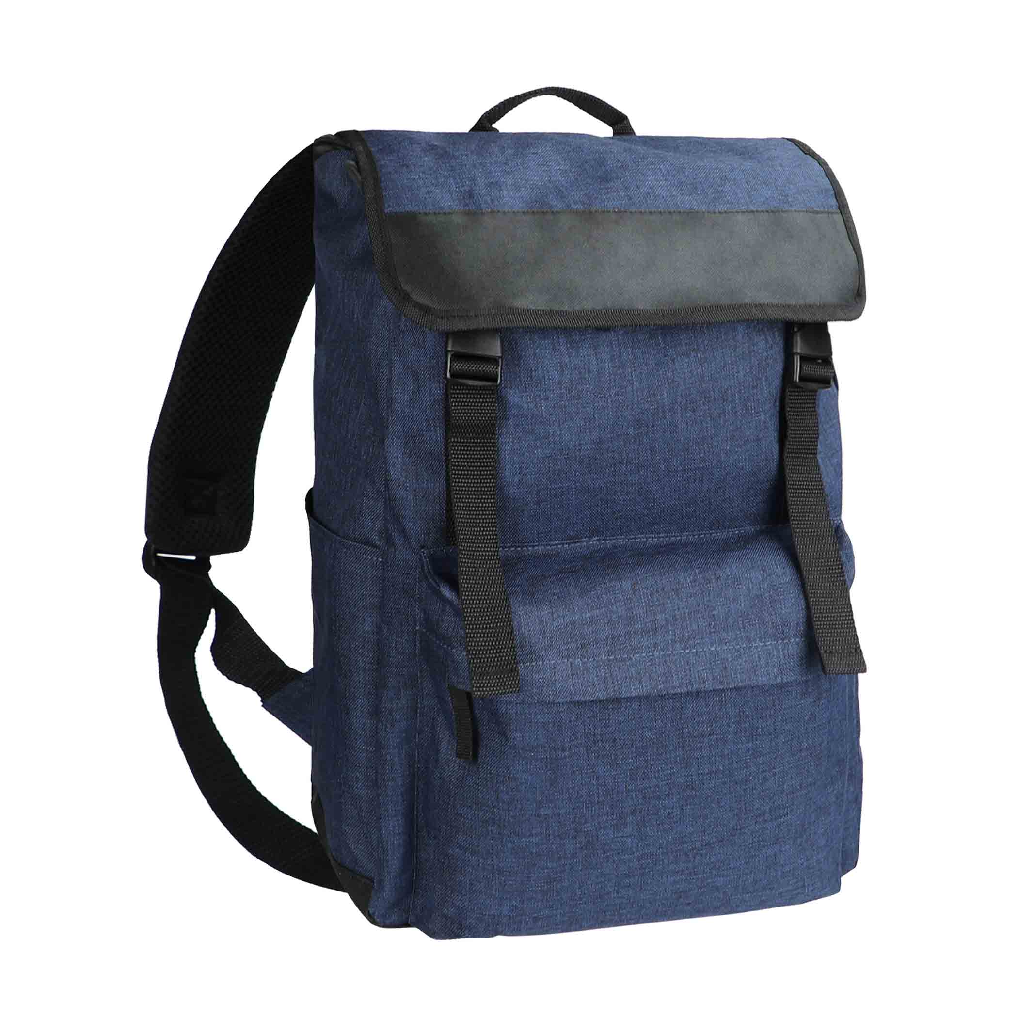 Melange Backpack Blåmelerad